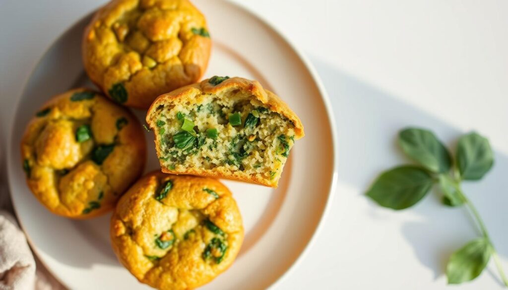 Bell Pepper and Spinach Muffins