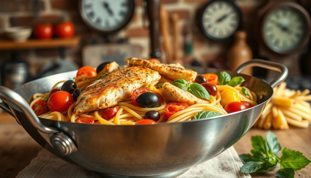 Cooking Italian Drunken Noodles