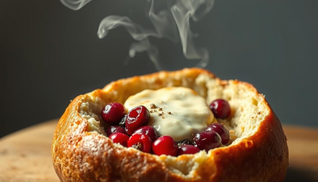 Cranberry Brie Sourdough Bread Bowl
