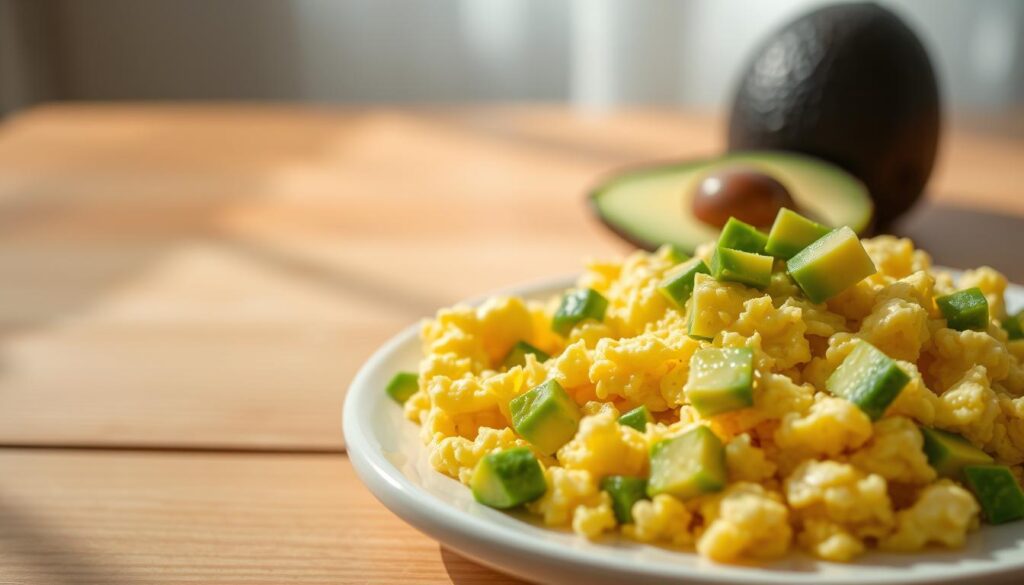 scrambled egg avocado