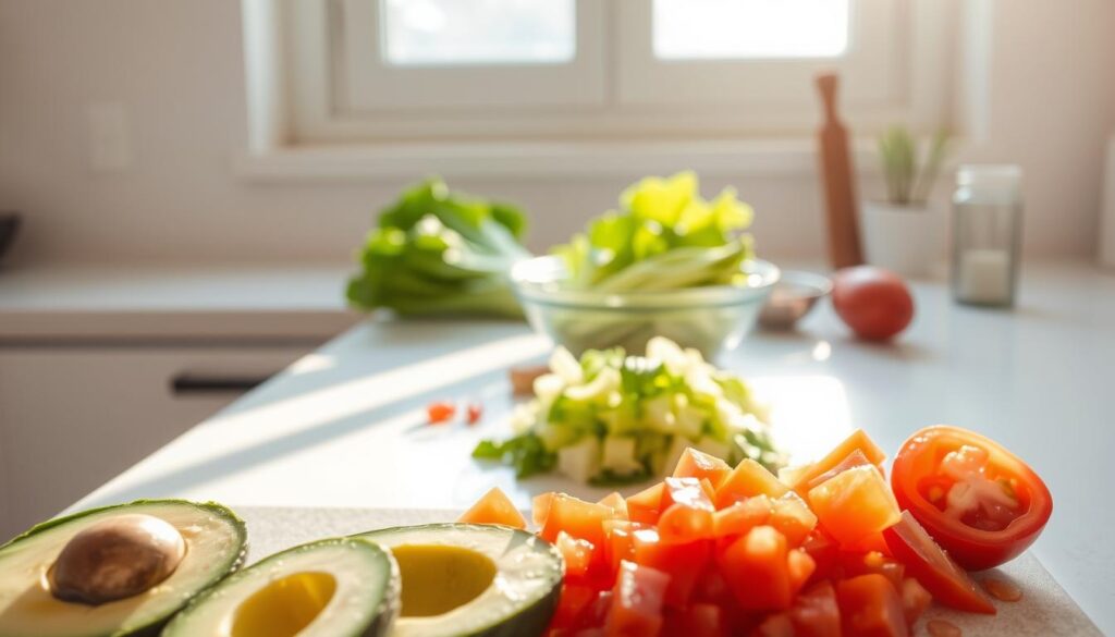 step-by-step salad preparation