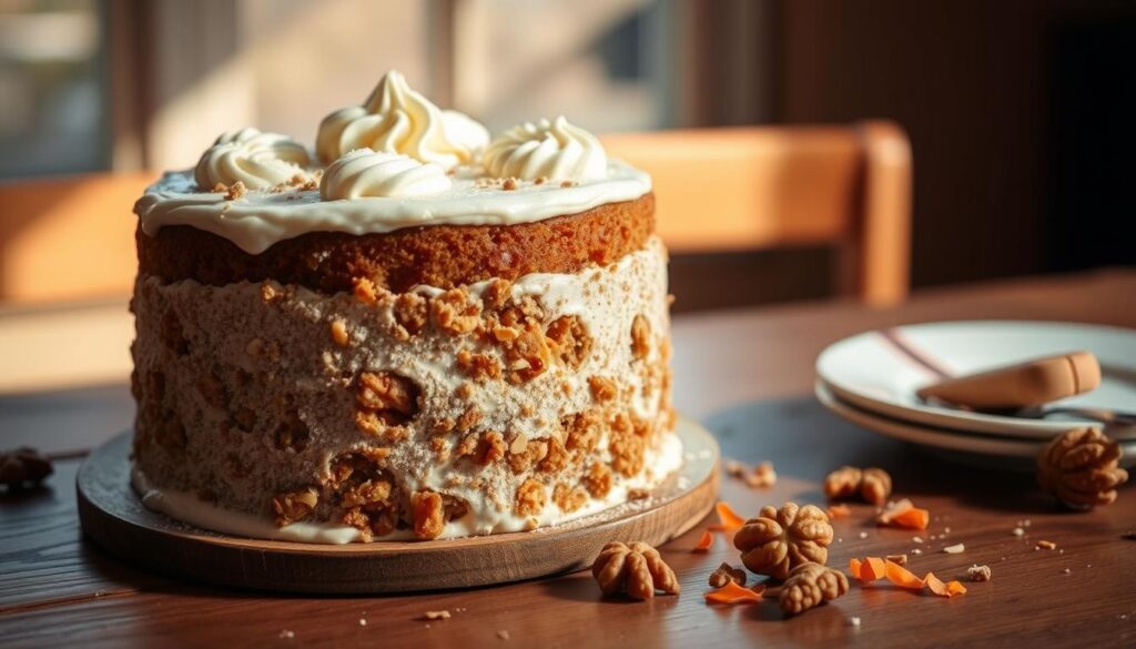 Carrot and walnut cake