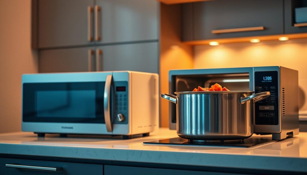 cooking pot and microwave techniques